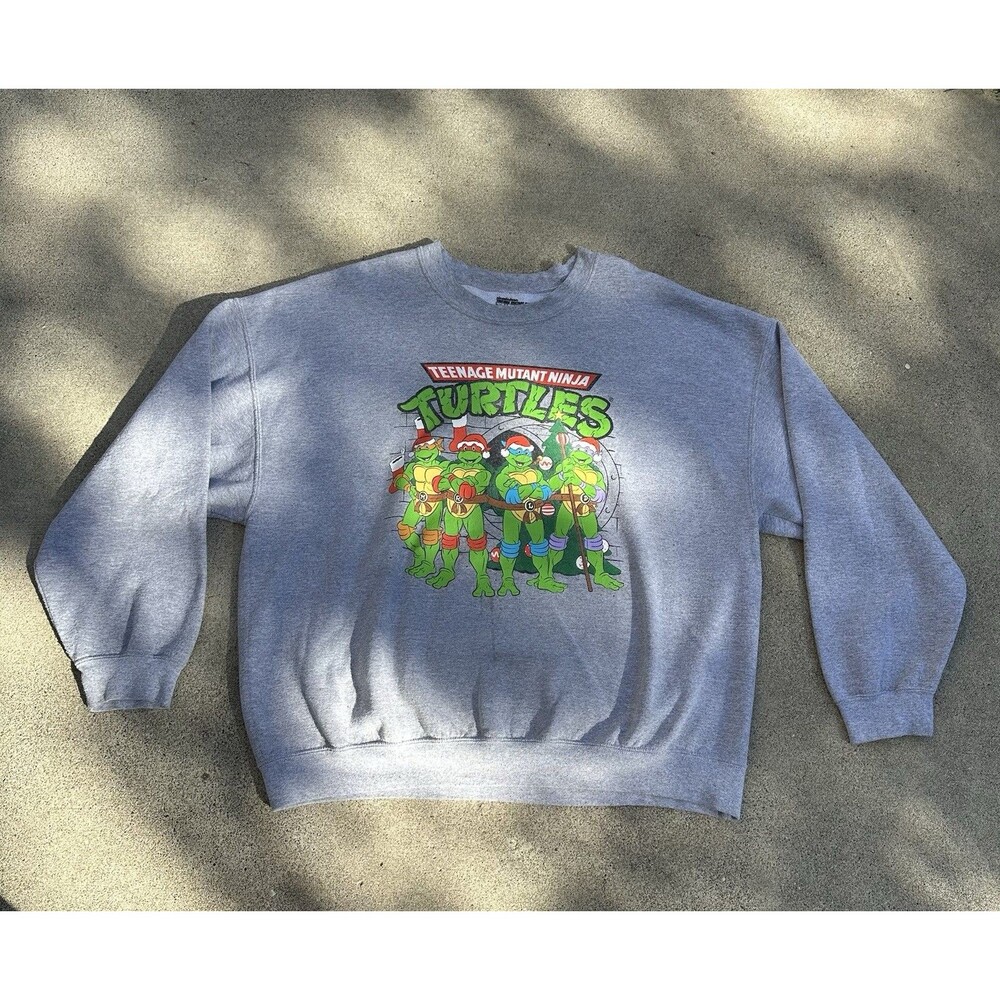 Nickelodeon Teenage Mutant Ninja Turtles Men’s Christmas Edition Crewneck XXL
